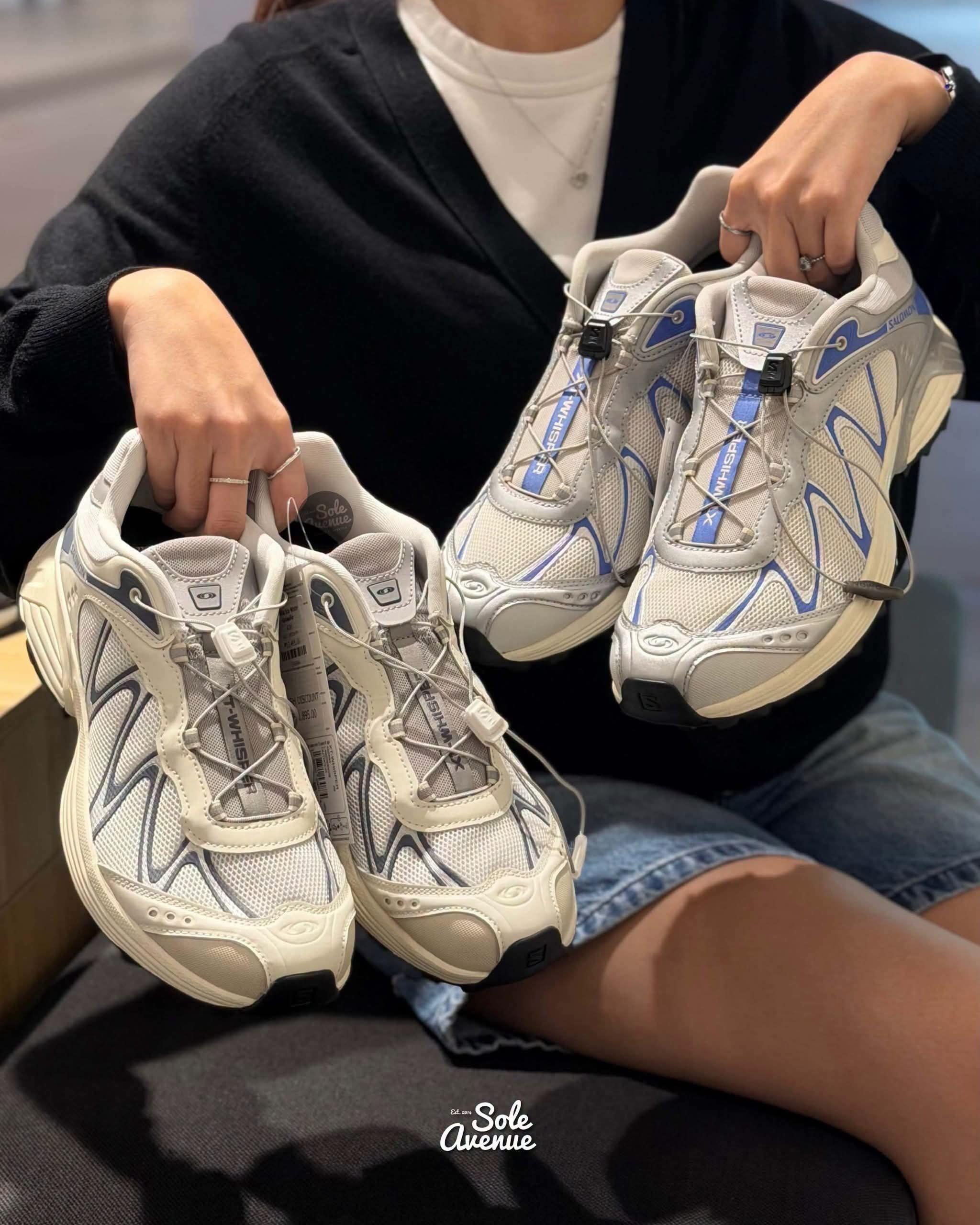 浅灰蓝双配色🍃Salomon XT‑Whisper萨洛蒙复古跑鞋